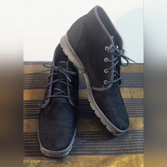 Keds Shoes Keds Suede Booties Black Laceup High Top Shoes Size